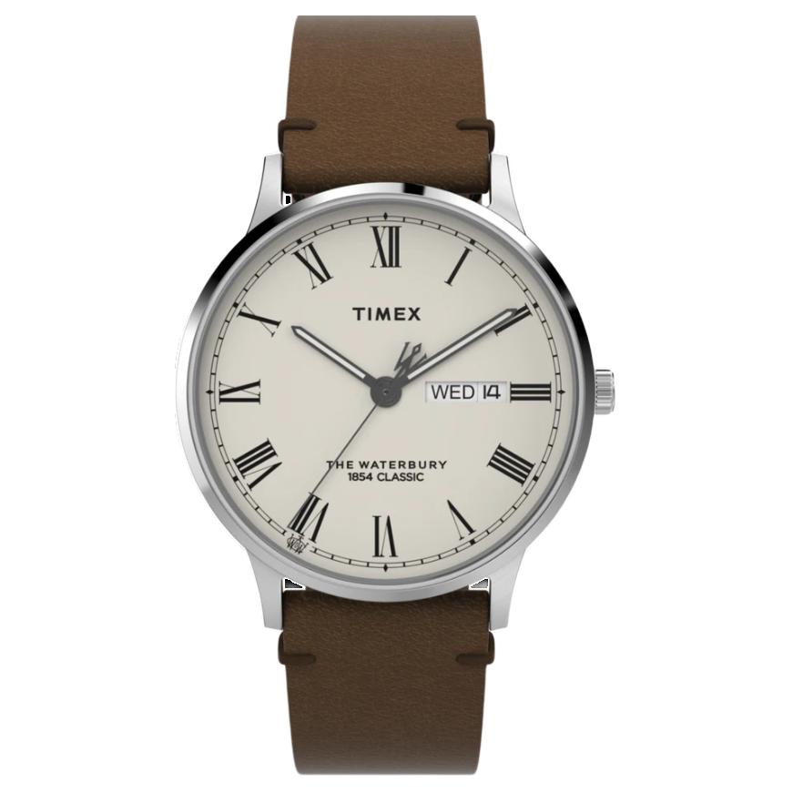 

TIMEX Часы Wrist Watch Quartz Movement Leather Strap 40mm White Dial Men's Watch, White Dial