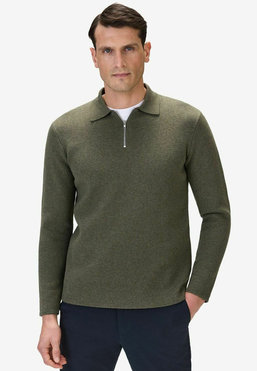 

Рубашка поло HALF ZIP ILARIO John Henric, зеленый