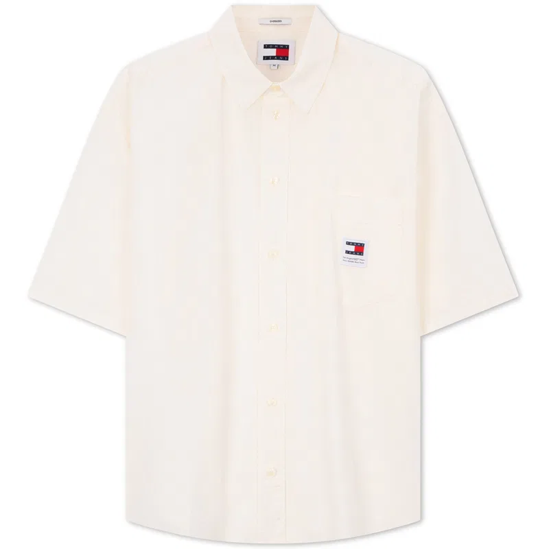 Рубашка мужская с отложным воротником Tommy Hilfiger, Ecru YBH