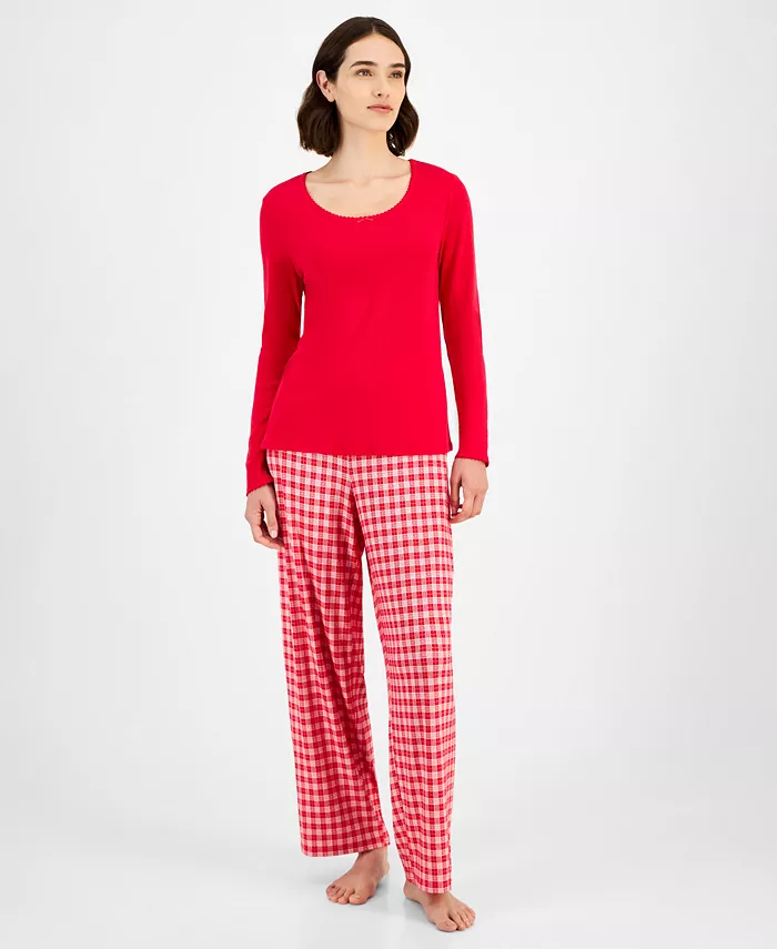 

Женская футболка с длинным рукавом Charter Club, красный