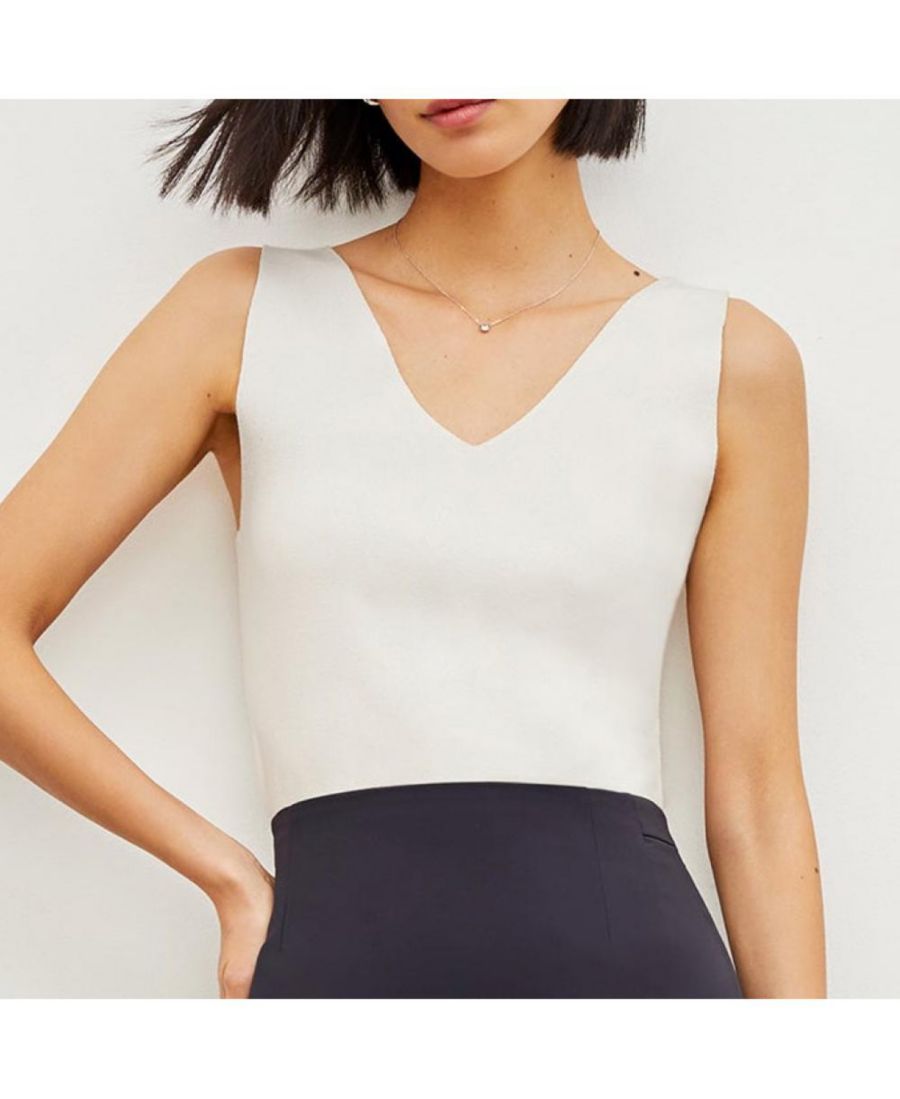 

Женская майка Alecia с V-образным вырезом - Eco 365Knit MMLaFleur, Ivory