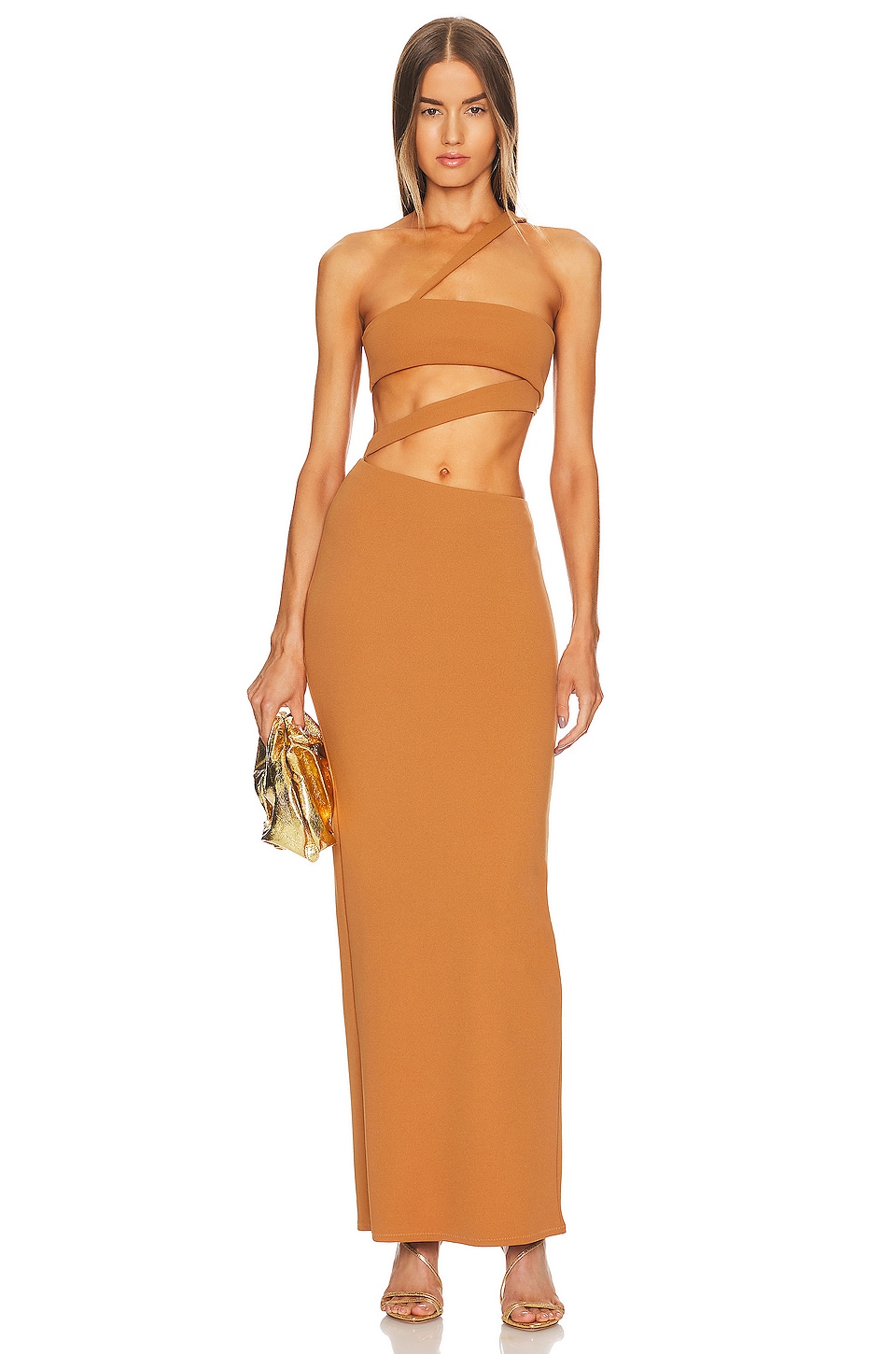 

Платье Michael Costello x REVOLVE Tory Gown, цвет Caramel Brown