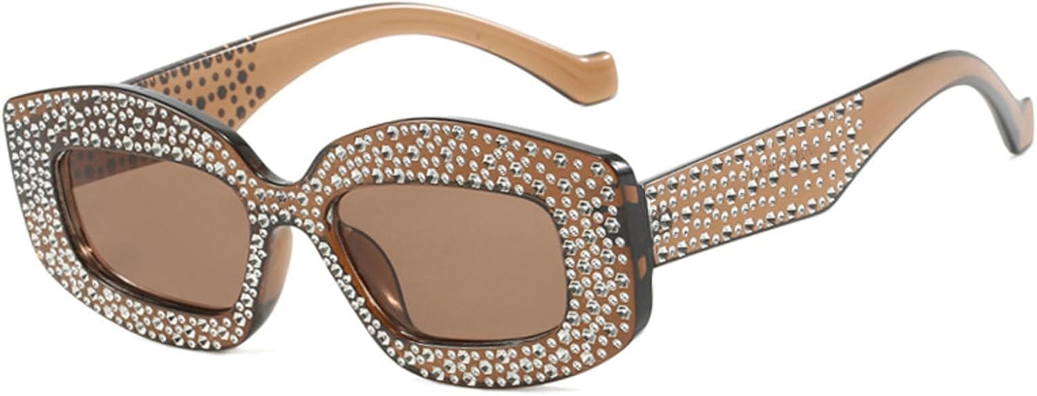 

Популярные солнцезащитные очки с бриллиантами для женщин, роскошные модные очки со стразами, солнцезащитные очки для женщин, трендовые квадратные очки UV400 N45 mincl, Brown