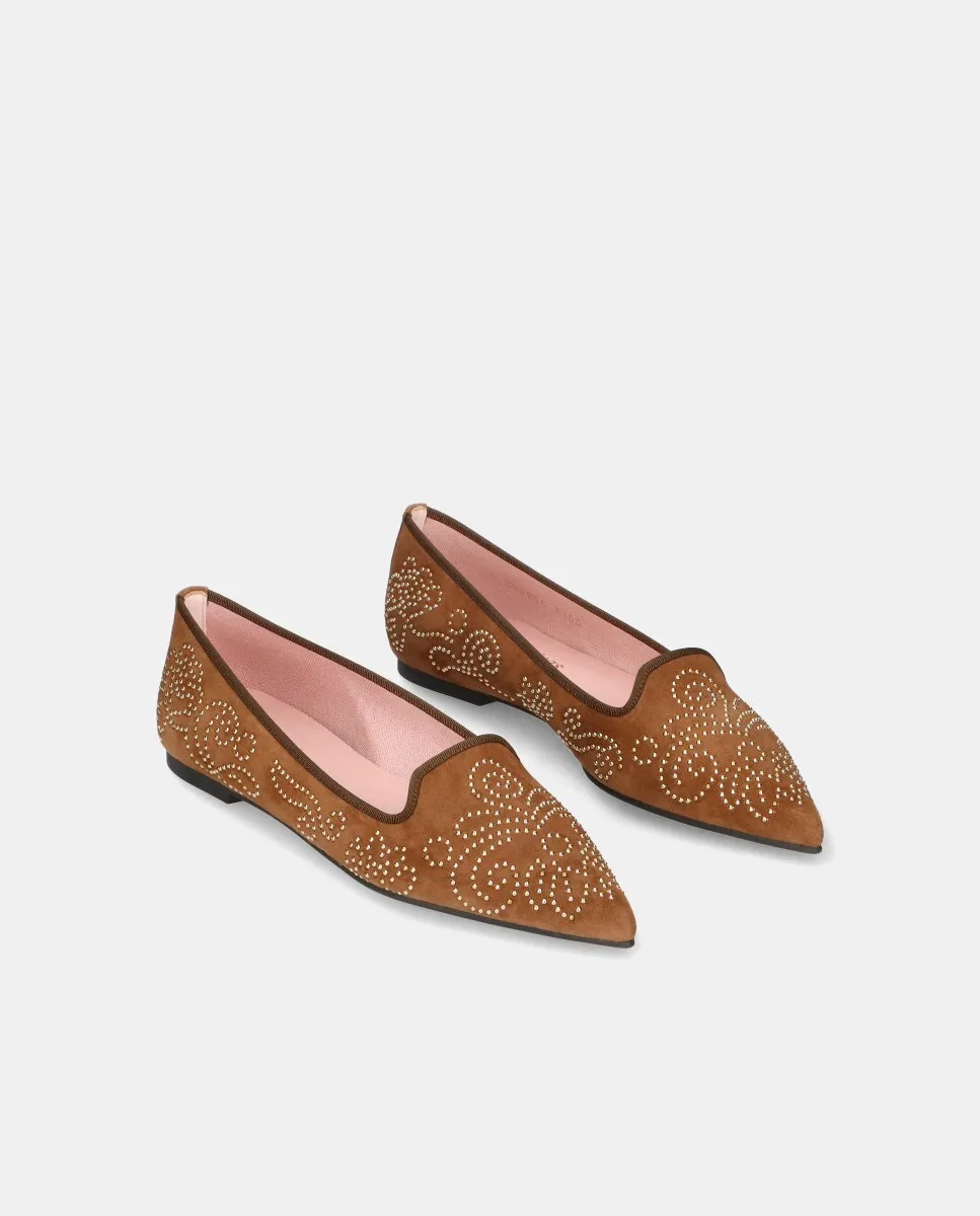 Женские лоферы Ella из мягкой замши Pretty Ballerinas, коричневый — фото 3