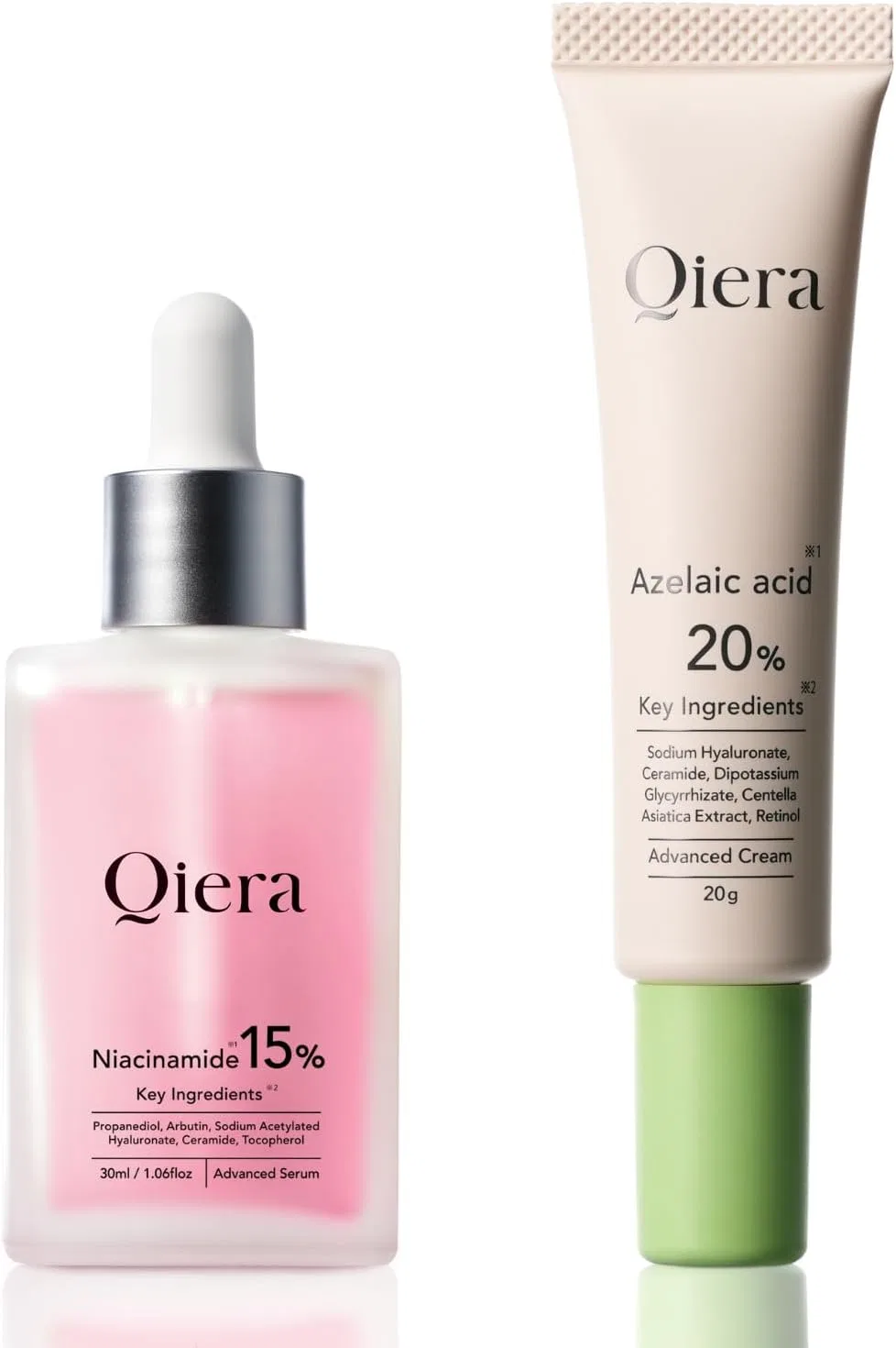 Сыворотка для лица с ниацинамидом 15% и азелаиновой кислотой 20% Qiera, 30 мл + 20 г