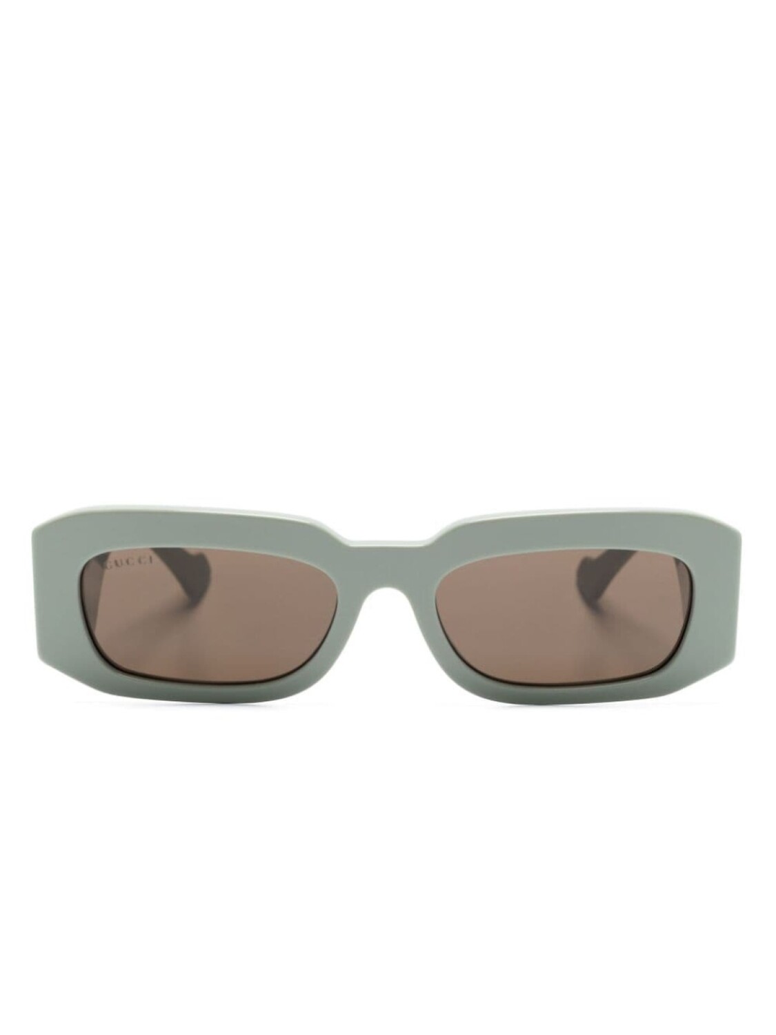 

Gucci Eyewear солнцезащитные очки в прямоугольной оправе с логотипом, зеленый