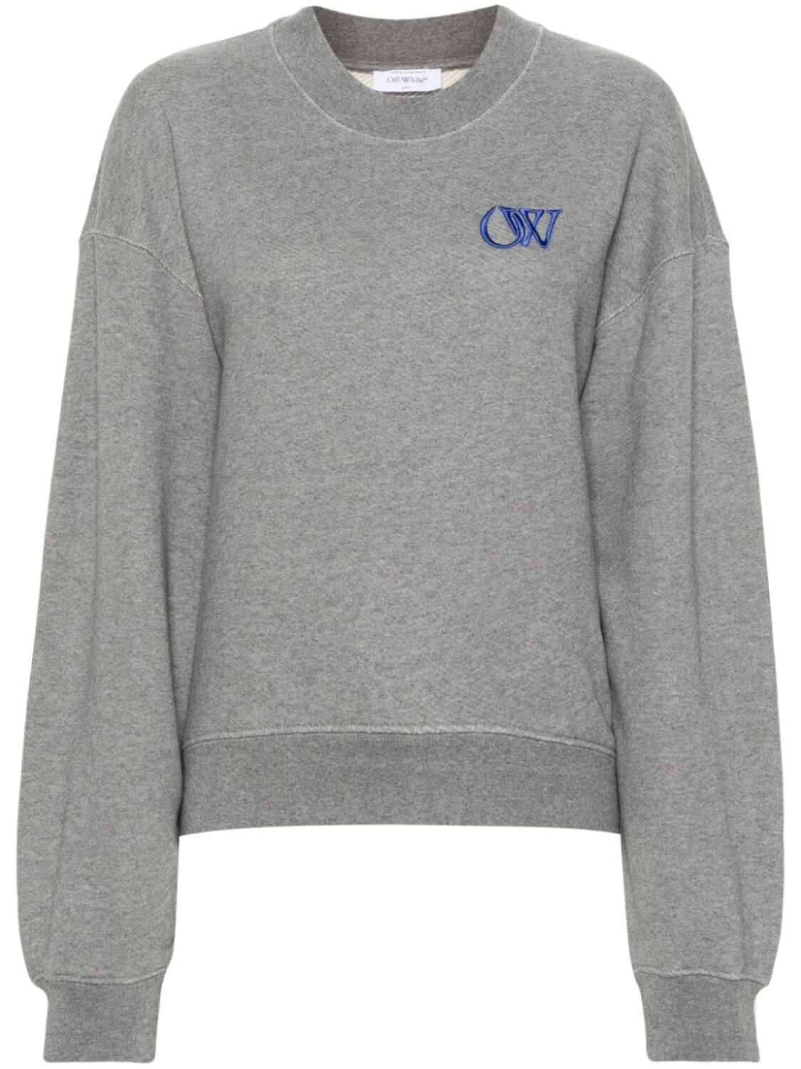 

Off-White толстовка с вышитым логотипом, серый