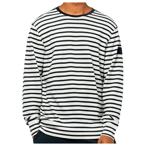 

Свитер из мериноса Super Natural Solution Stripe Bio Crew, цвет Fresh White/Navy Stripe