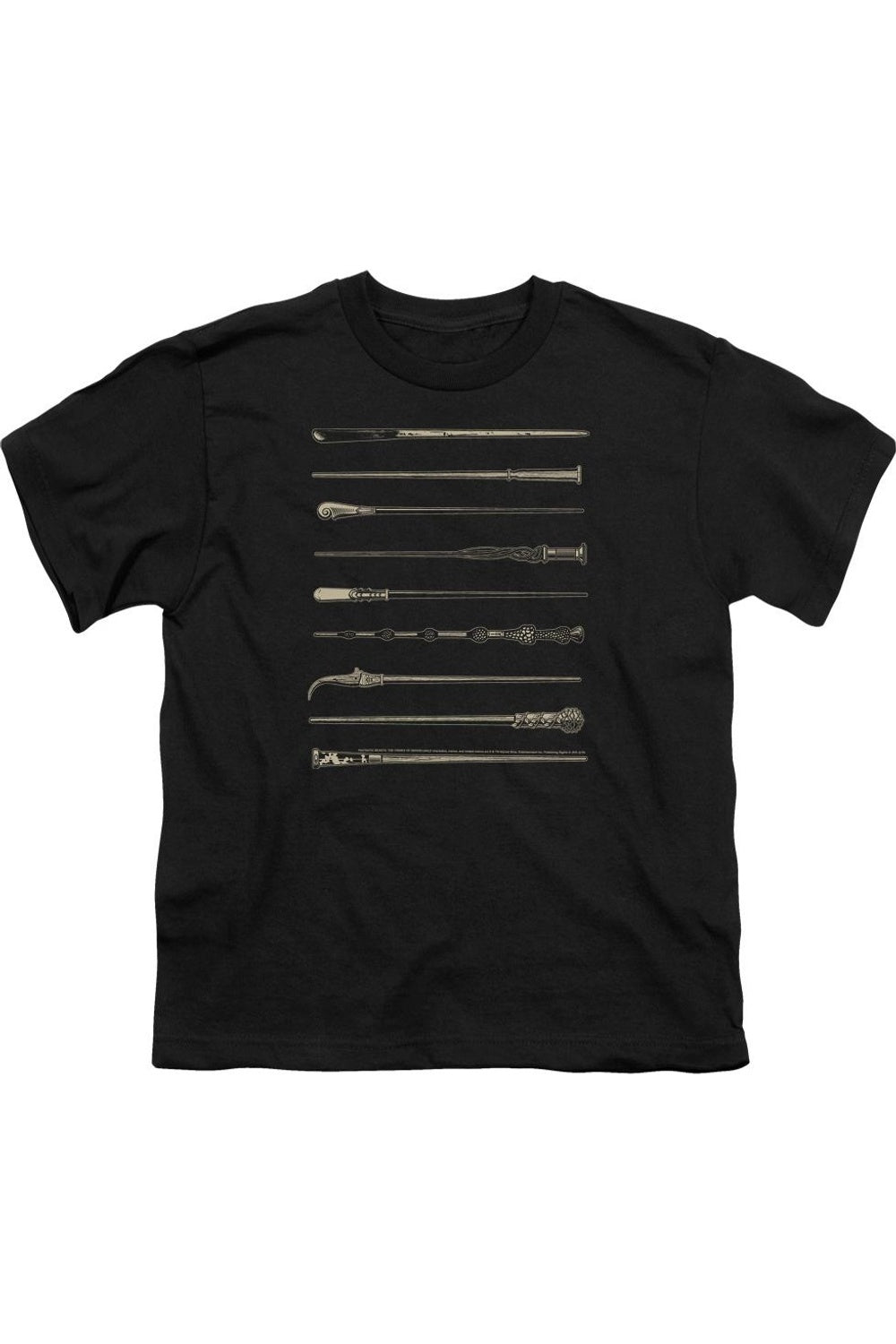 

Футболка с коротким рукавом для детей "Волшебные твари 2" с изображением волшебных палочек Gildan, черный