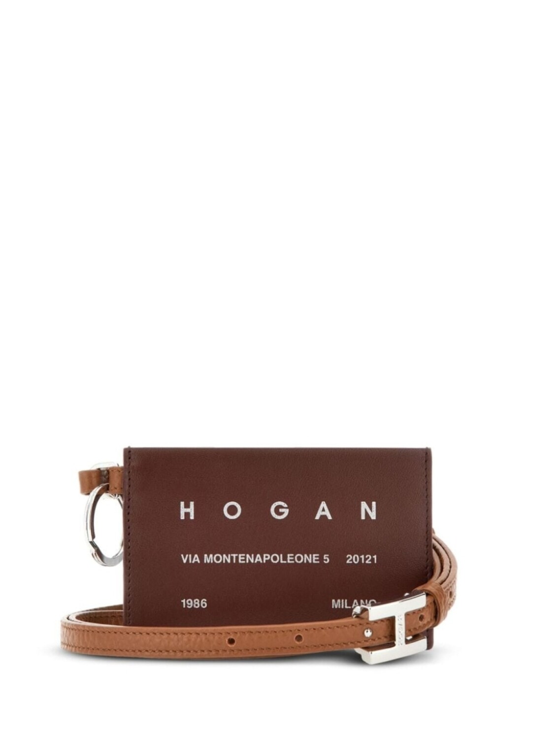 

Hogan держатель карты с логотипом, коричневый