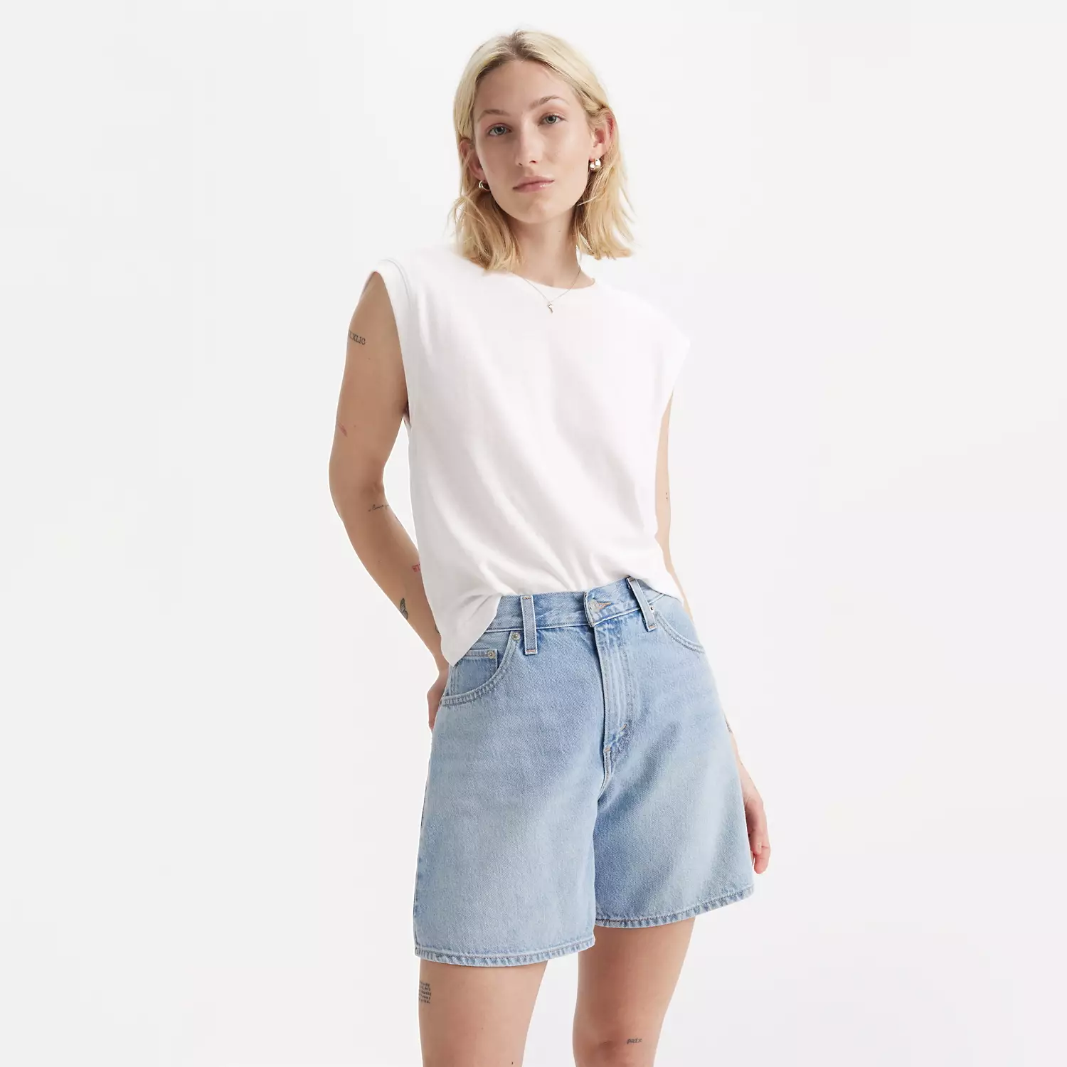 

Майка-бомбер свободного покроя Levi's, цвет White