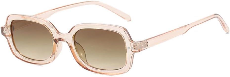 

Популярные модные маленькие прямоугольные солнцезащитные очки для женщин в стиле ретро с градиентным переходом, защита от УФ-излучения UV400, мужские солнцезащитные очки для чаепития WNCKSQ, Champagne Tea