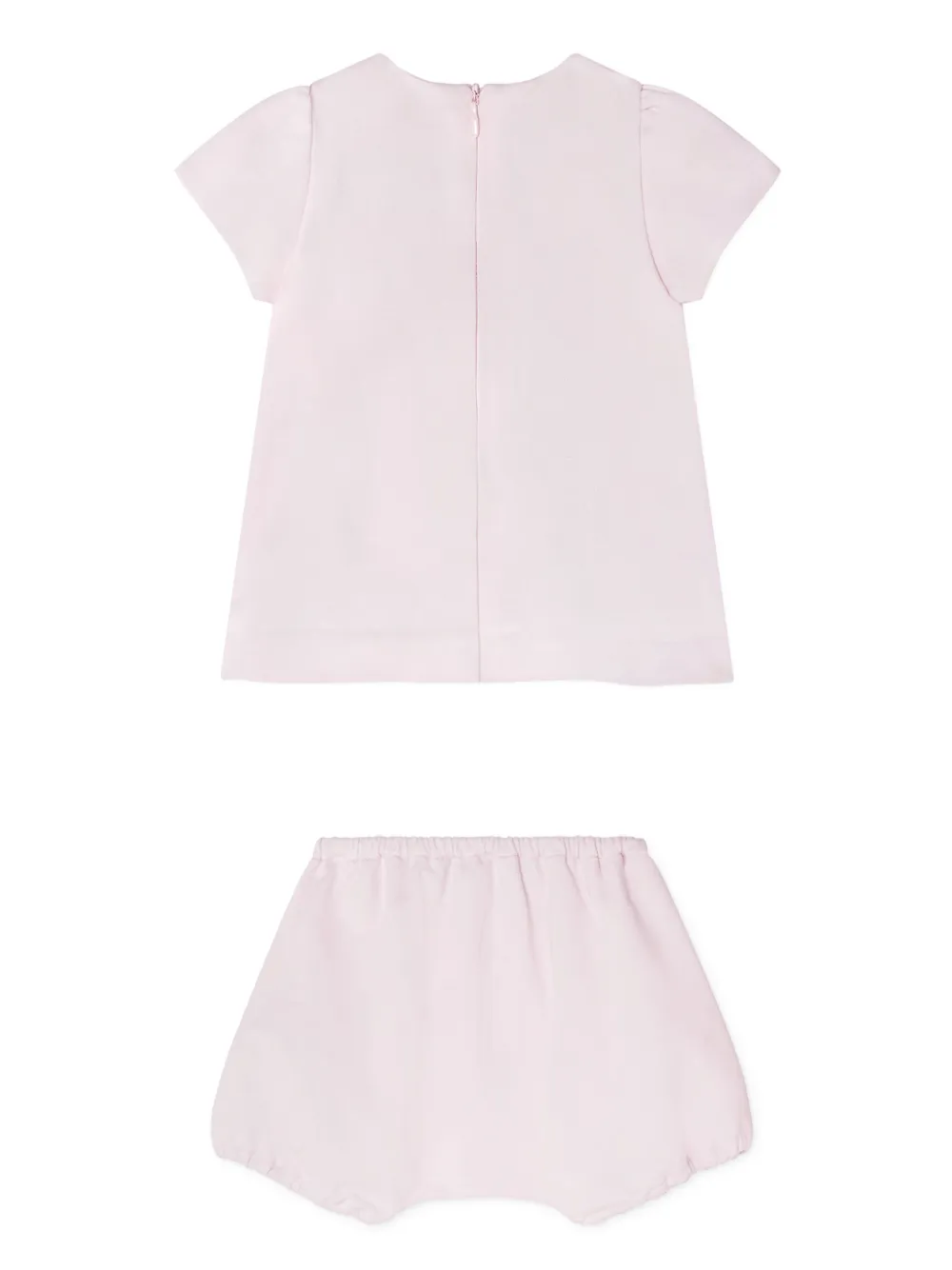 Комплект из платья и блумеров с декором Medusa Versace Kids, розовый — фото 2