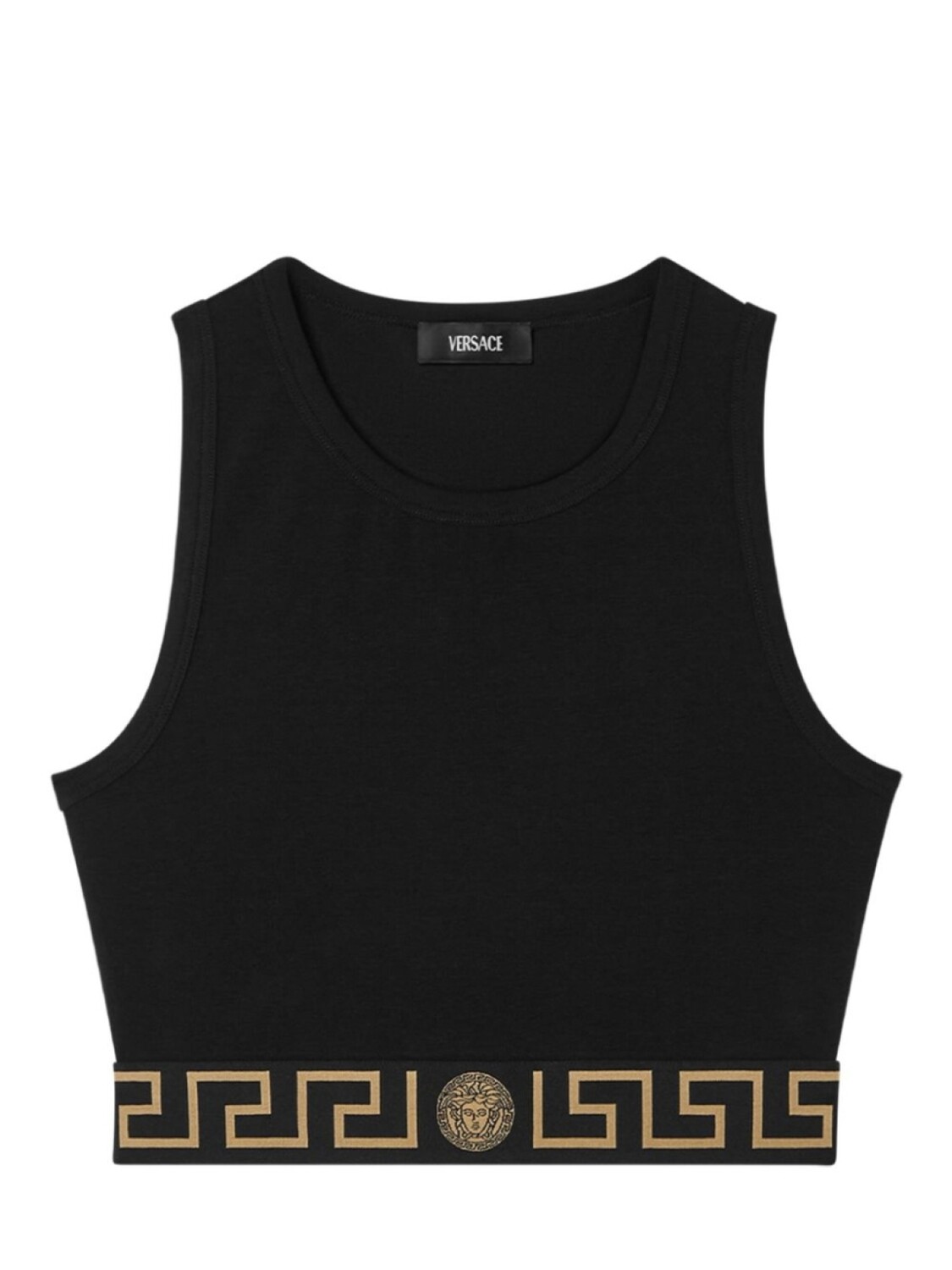 

Укороченный топ Greca Border Versace, черный