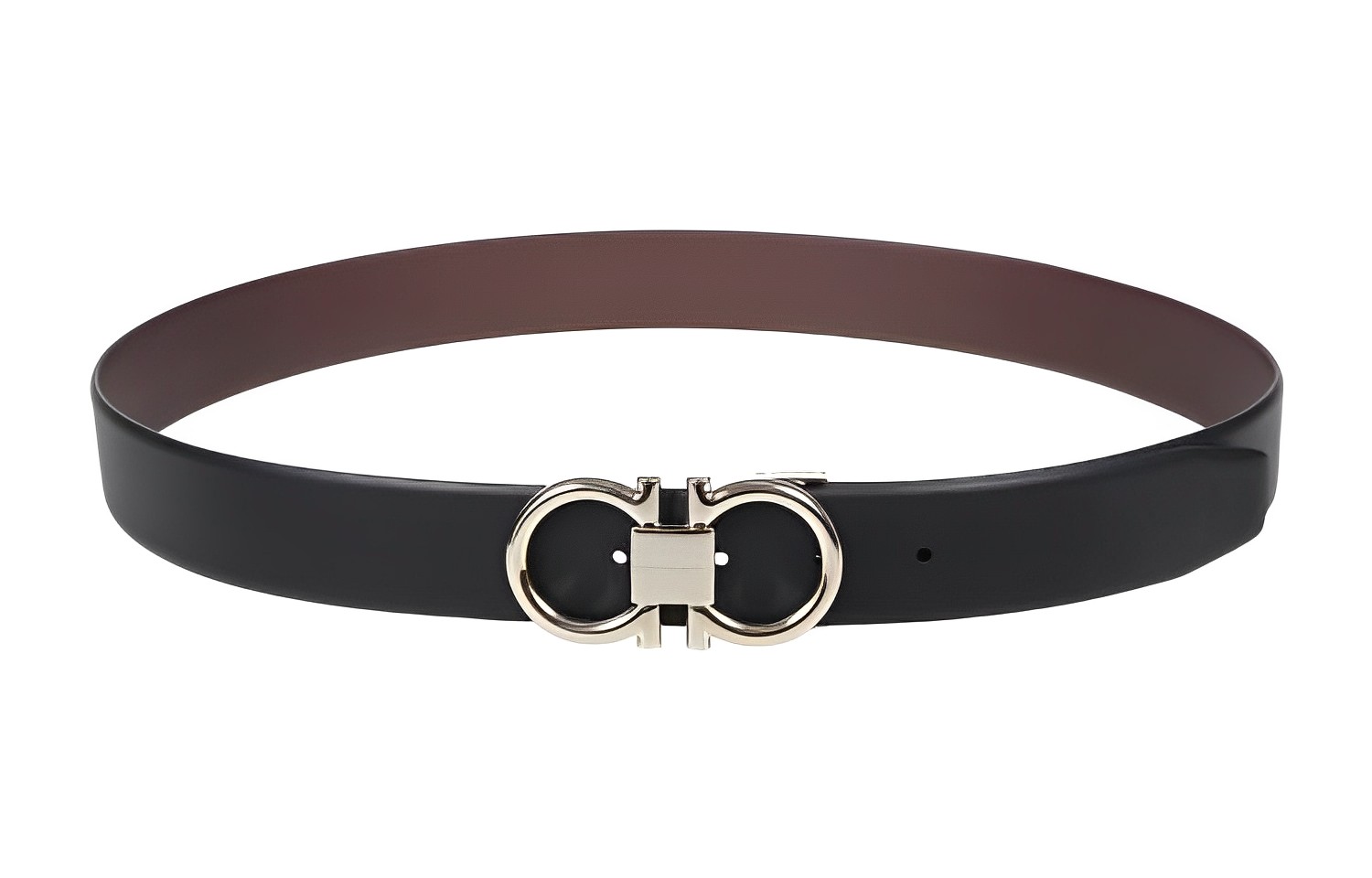 

Ремень мужской из кожи коровы FERRAGAMO шириной 3,5 см