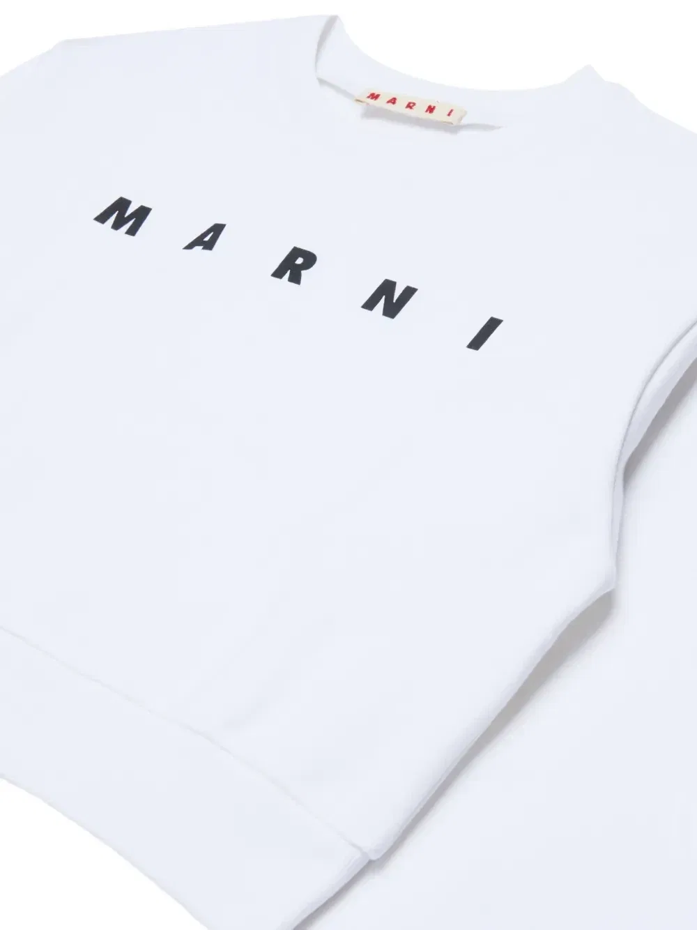 Укороченный свитер с логотипом Marni Kids, белый — фото 3