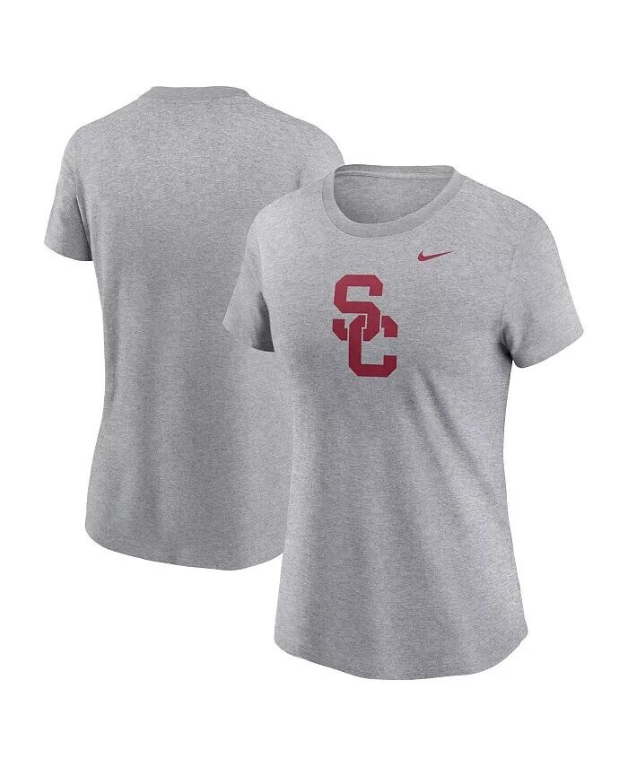 

Женская футболка цвета «меланж» с логотипом USC Trojans Primetime Evergreen Nike