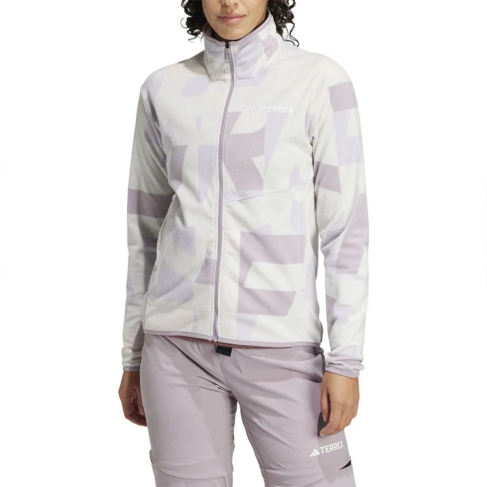 

Флис adidas Terrex Multi Printed full zip, белый