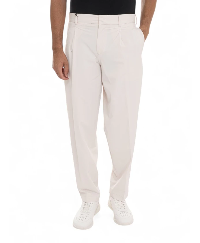 

Брюки с широкими штанинами и эластичным поясом Hugo, бежевый