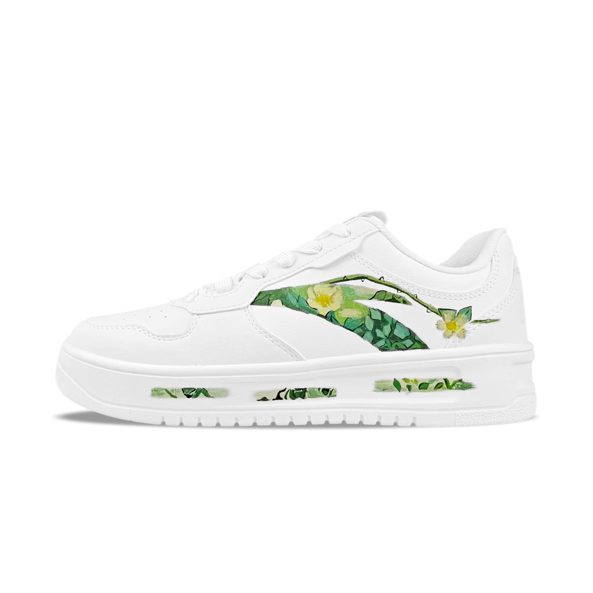 

ANTA Мужские белые низкие кеды для скейтборда с амортизацией и износостойкой подошвой, цвет White