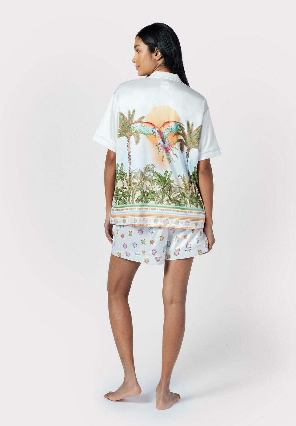 

Комплект ночного белья TROPICAL PARROT PRINT Chelsea Peers, кремовый