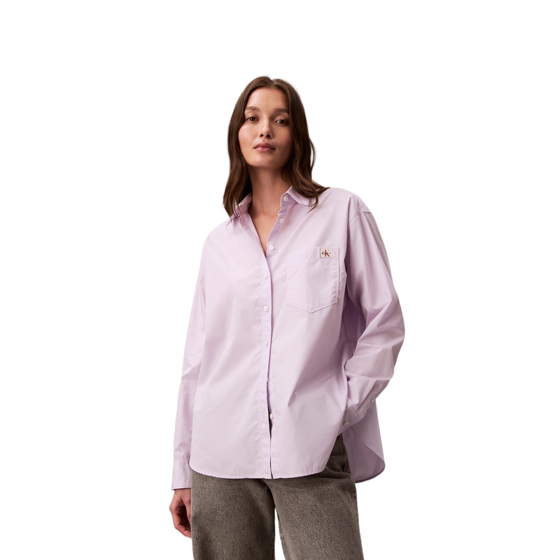 Рубашка женская с лацканом Lapel Moderate Calvin Klein, yaa-moon белый — фото 3
