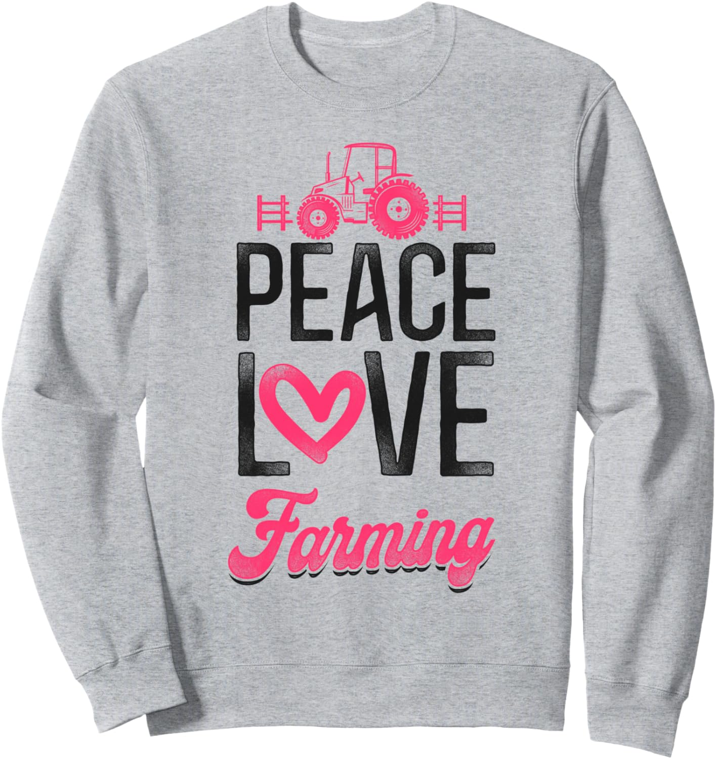 

Сельское хозяйство, девушка-фермер, трактор, винтажная толстовка с надписью «Мир, любовь, сельское хозяйство» Farm Agriculture Hd0, серый