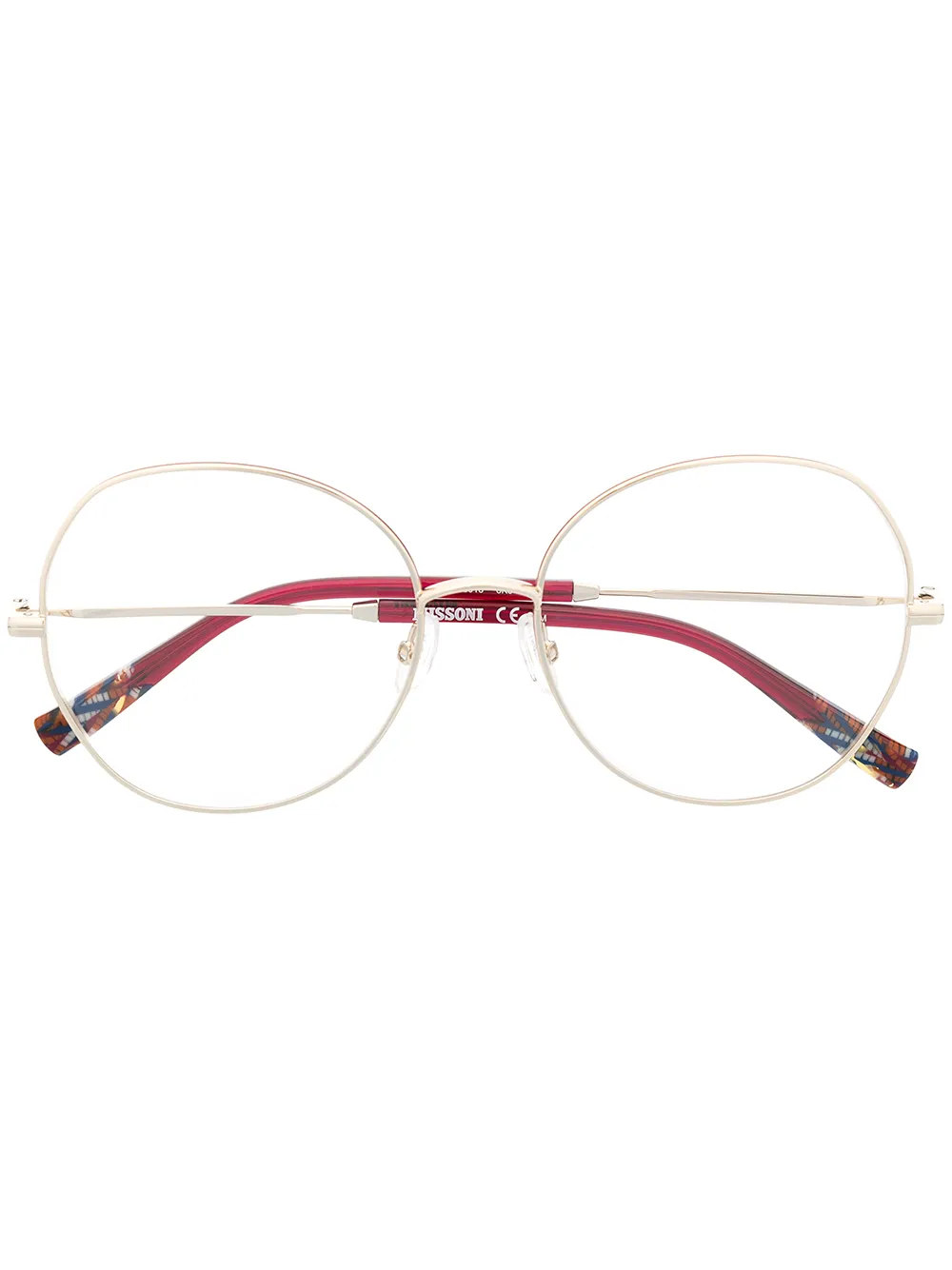

Очки в круглой оправе MISSONI EYEWEAR, серебяный