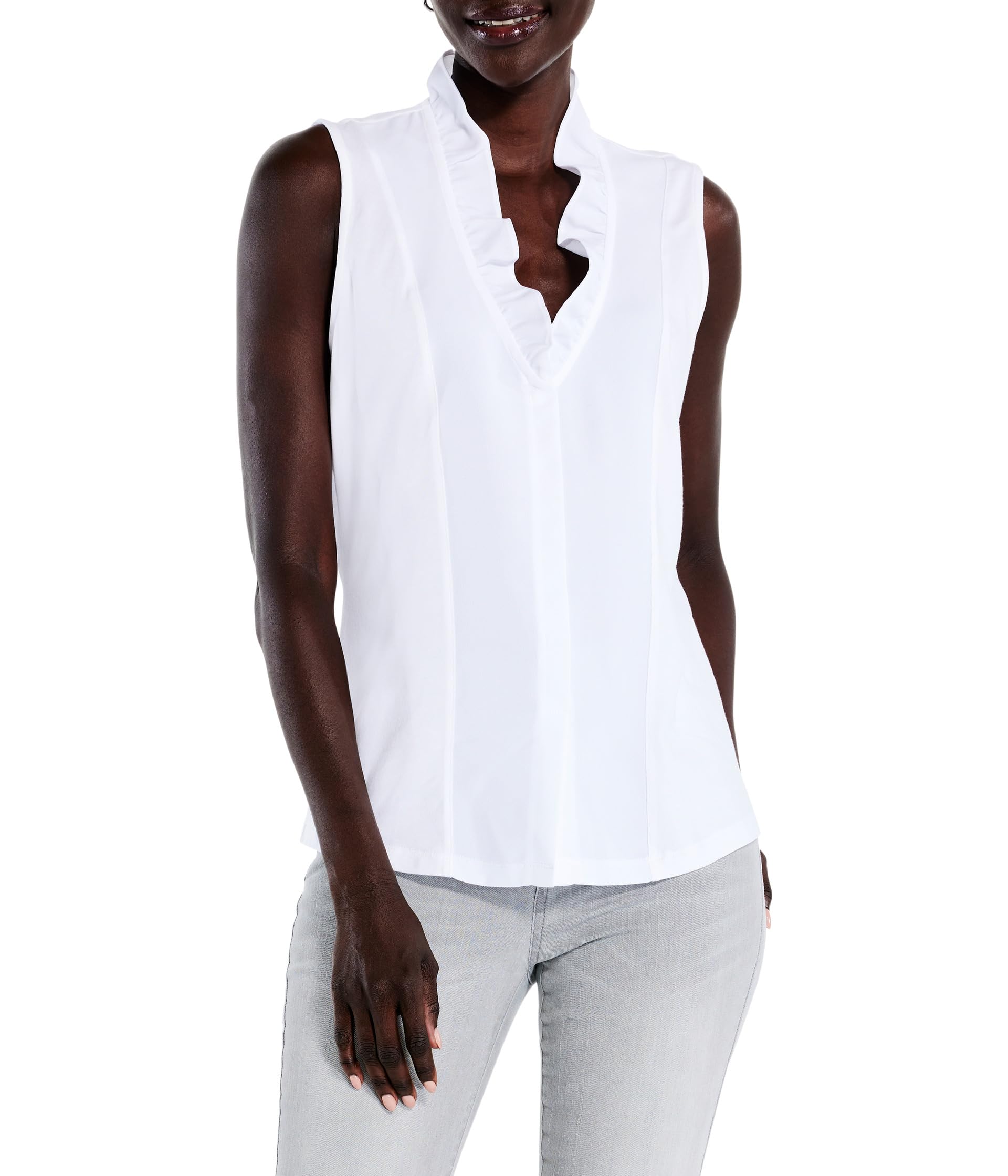 

Топ NIC+ZOE Ruffled Around Tank, цвет Paper White 1