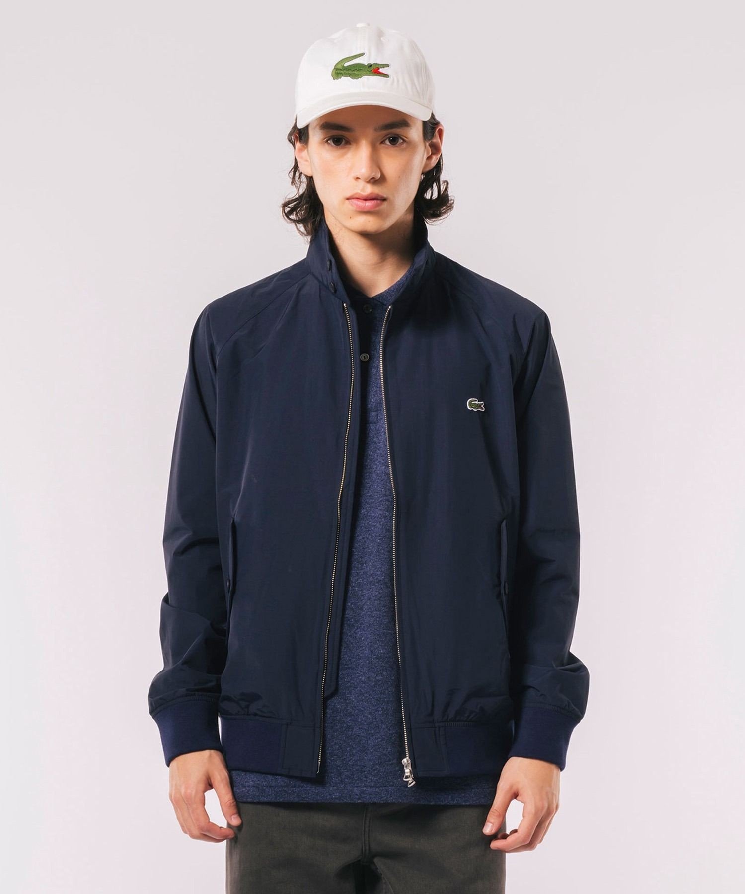 Куртка-блузон с расклешенным верхом и застежкой-молнией, 2,5 слоя LACOSTE, Navy