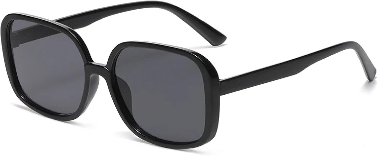 

Солнцезащитные очки с защитой от УФ-излучения UV400 | Большая оправа, разноцветные | Для женщин и мужчин, для занятий спортом на открытом воздухе и вождения DSVIGF, Black