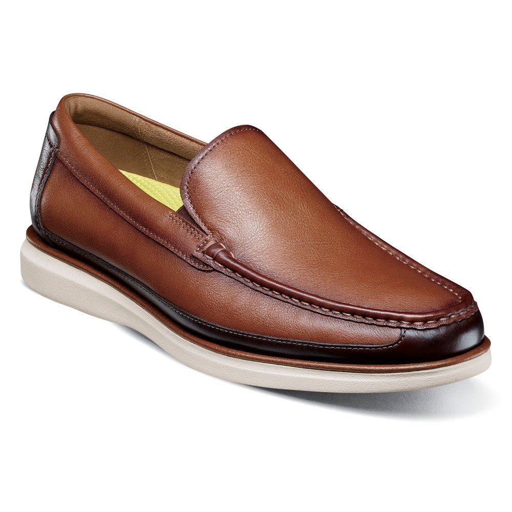 

Туфли лоферы с мокасинным носом Tropics Venetian Florsheim, cognac/multi