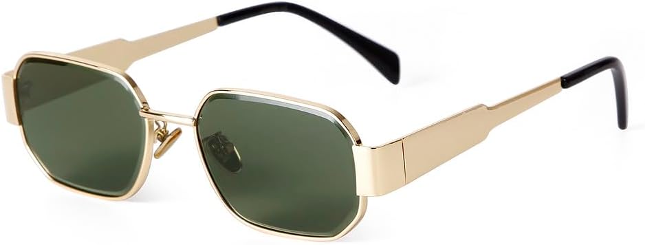 

Ретро металлические прямоугольные солнцезащитные очки для женщин и мужчин, роскошные винтажные солнцезащитные очки для женщин и мужчин, защита от ультрафиолета UV400, SUN4222 Generic, C4