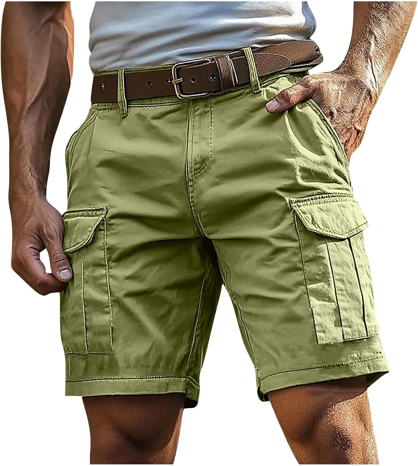 Шорты Active хлопок-лен, Generic, цвет 6a-green
