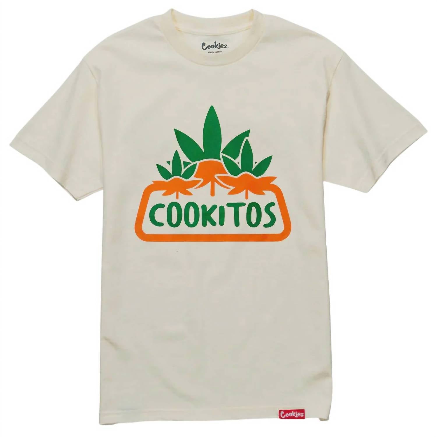 

Мужская футболка Cookitos с коротким рукавом кремового цвета Cookies
