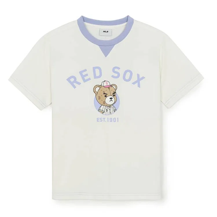 Футболка с круглым вырезом Moderate MLB KIDS, Ivory