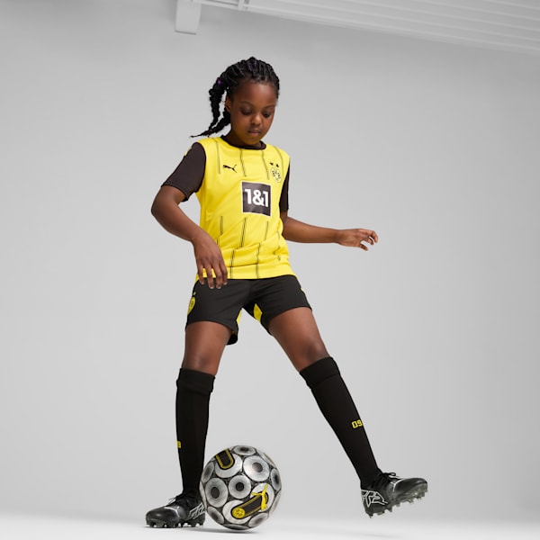 Футболка для больших детей Borussia Dortmund 24/25 Replica Home Puma, желтый — фото 3