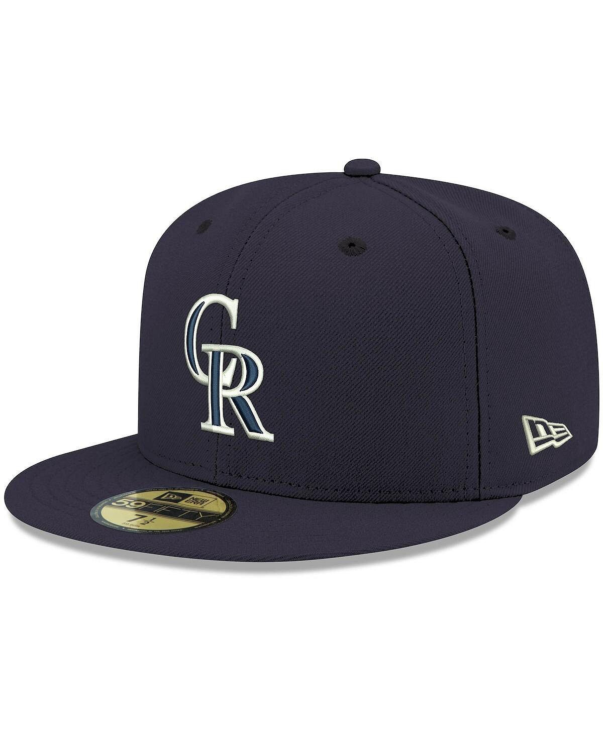 

Мужская темно-синяя шляпа Colorado Rockies Logo белая 59FIFTY приталенная шляпа New Era