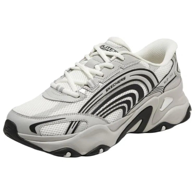 Кроссовки чанки Skechers D'LITES 5.0 бело-черные — фото 3