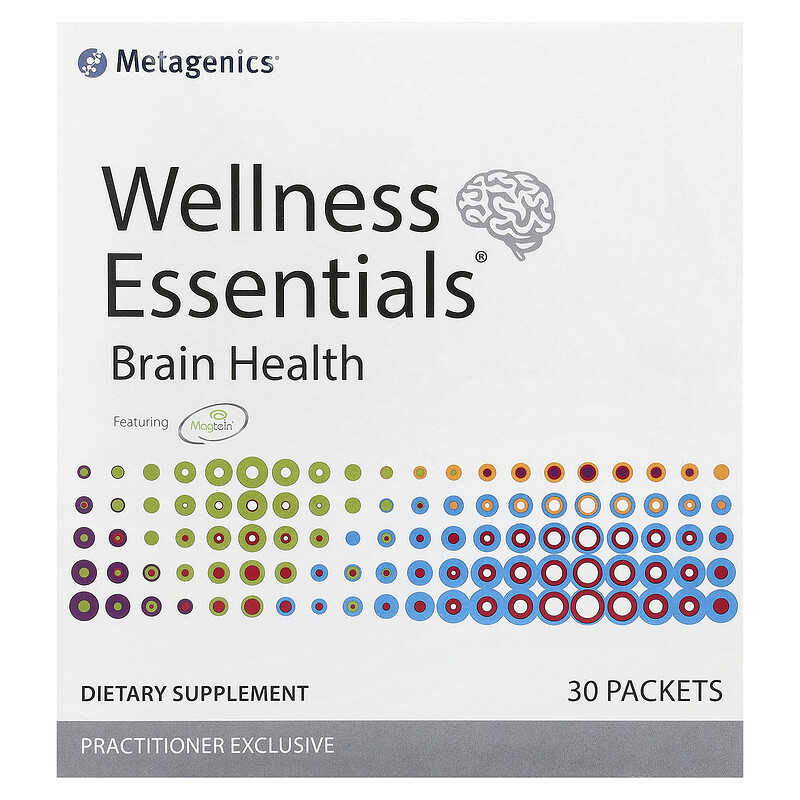 

Metagenics, Wellness Essentials, здоровье мозга, 30 пакетиков