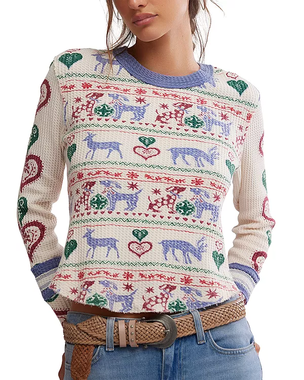 

Футболка для многослойного образа Free People, мультиколор