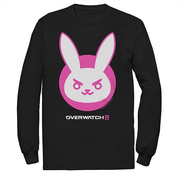

Футболка с длинным рукавом Big & tall Overwatch 2 Dva pink bunny icon Licensed Character