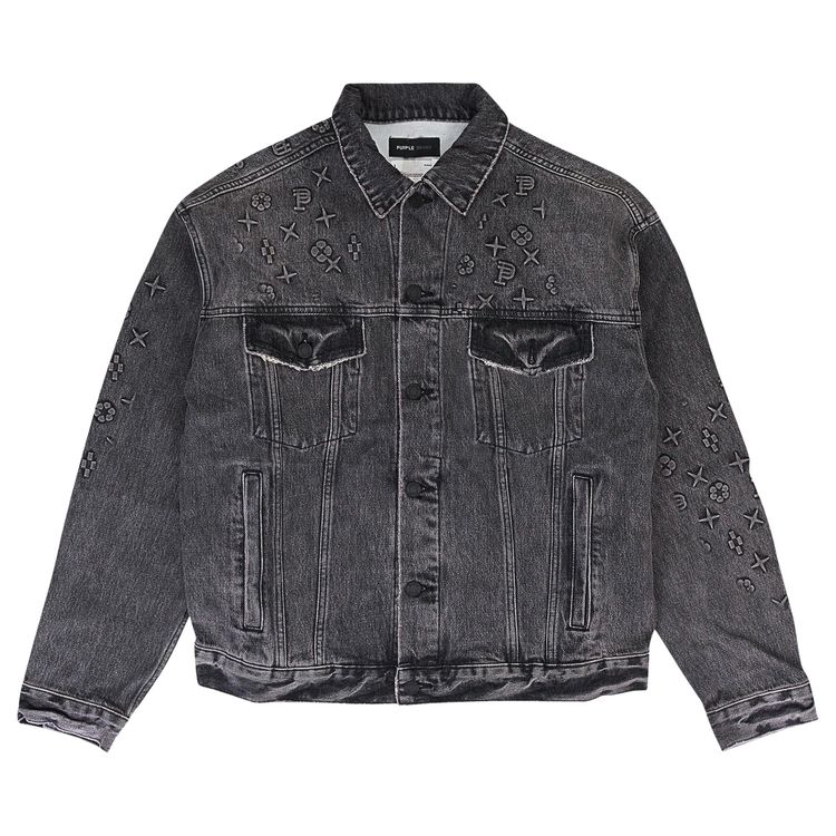 

Куртка PURPLE BRAND Embossed Denim Jacket Black, черный