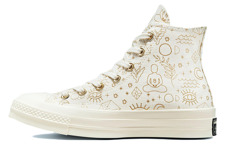 

Конверсы Chuck Taylor All-Star 70 Hi Elements с принтом Egret Gold