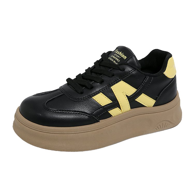 

Кроссовки Shock Absorbers Abrasion Resistant Slip Resistant Low top Kids Lifestyle Shoes Teenagers Peter pan, черный/желтый