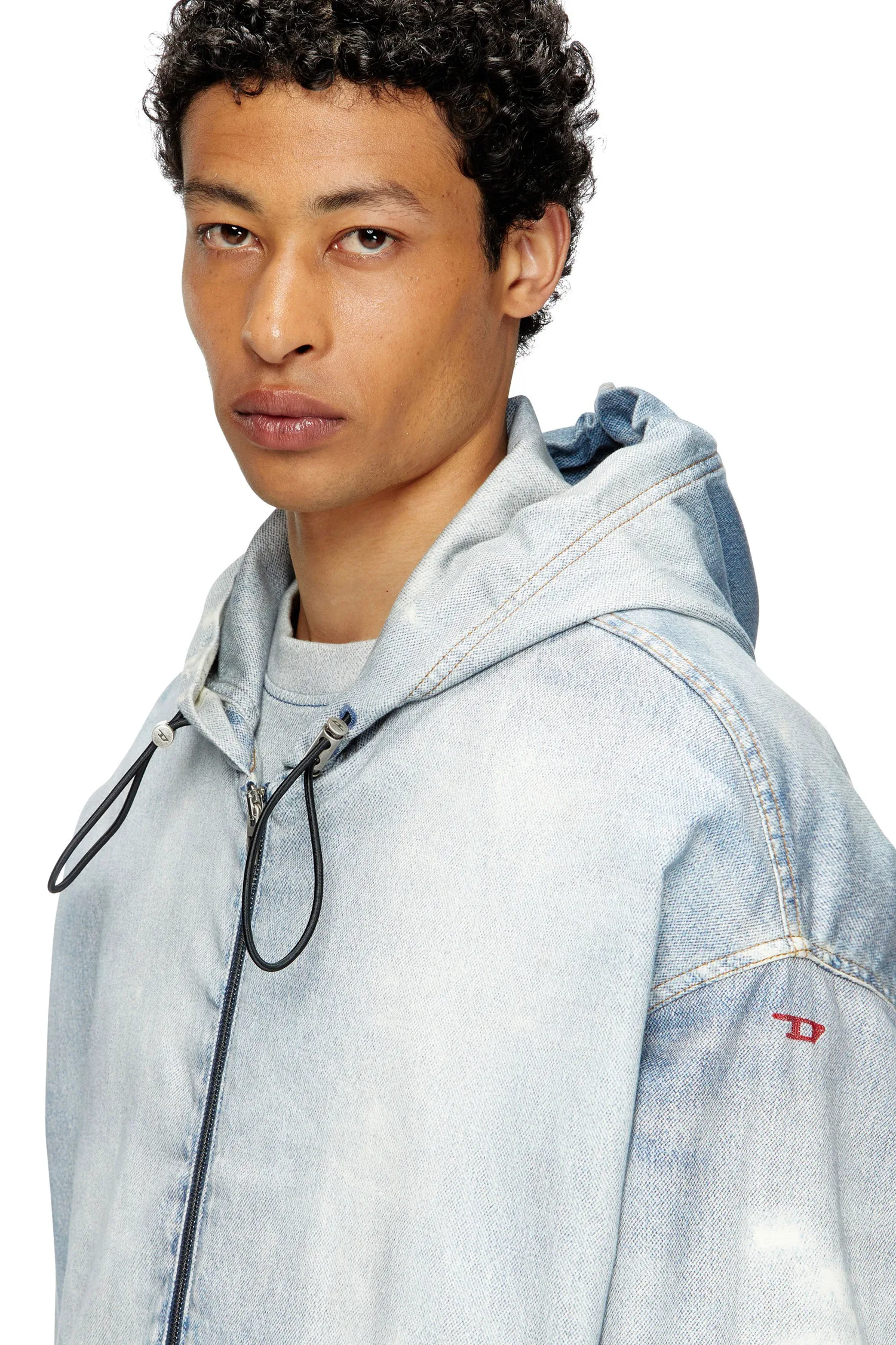 Мужской куртка для бега для бега D-WYNNY JOGG Diesel, цвет Light Indigo Blue — фото 3