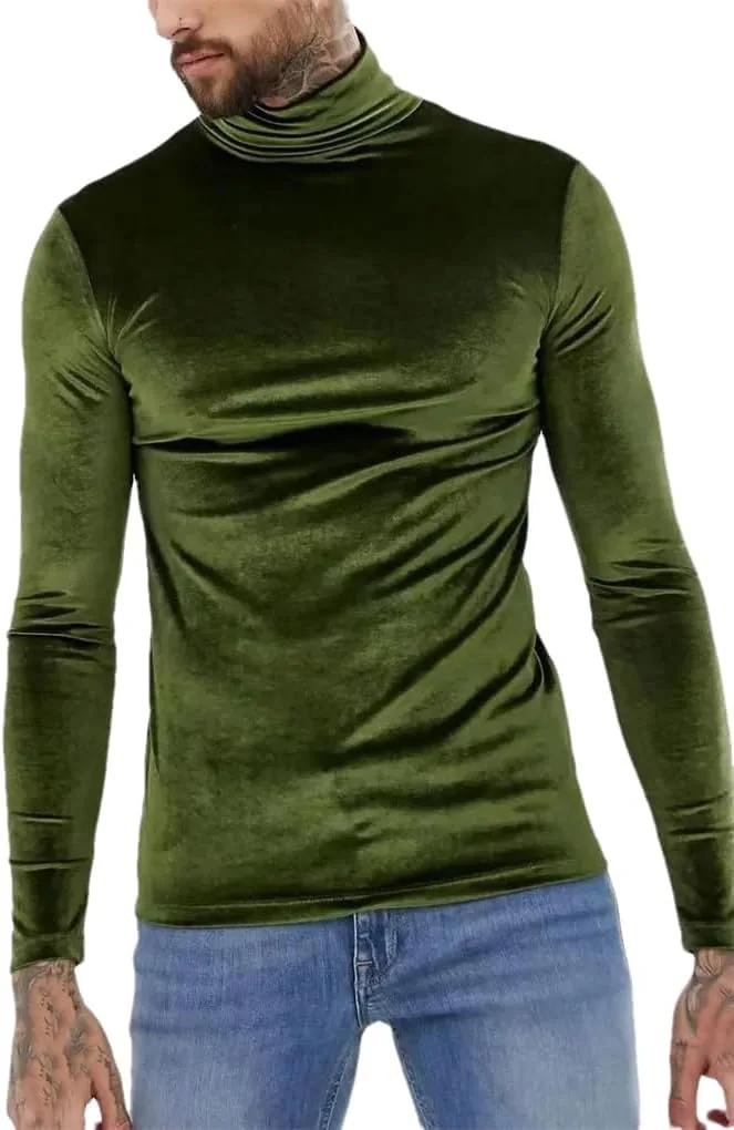 

Мужской водолазка из вельвета Slim Fit