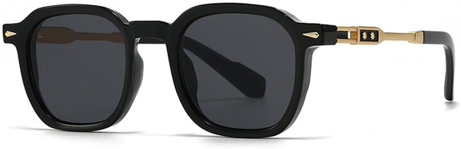 

Мужские солнцезащитные очки в стиле ретро с градиентным переходом, защитой от УФ-излучения UV400 и заклепками; женские солнцезащитные очки сине-зеленого цвета KTUCN, Black Golden Grey