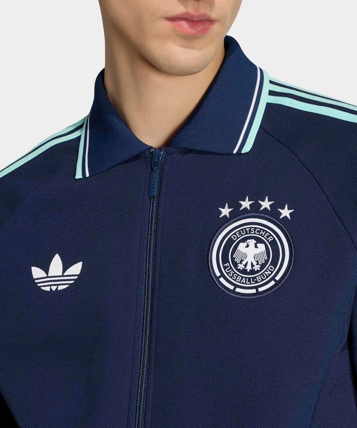 Куртка сборной Германии Adidas Anthem Jacket синяя — фото 3