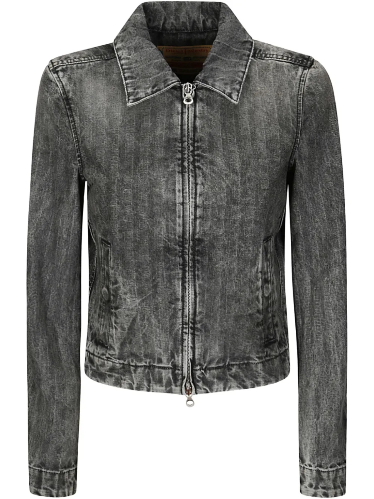 

Куртка из денима Diesel с потертостями, серый